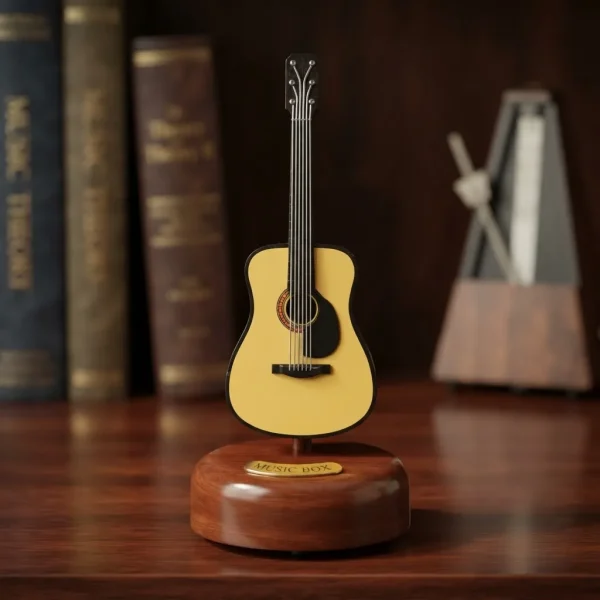 Violão Miniatura Com Um Toque Musical Decorativo