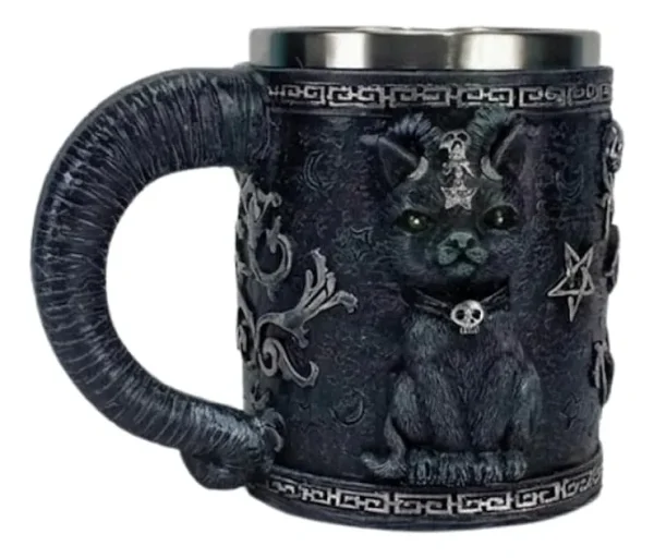Caneca Gato Mágico 3D 400 Ml Inox