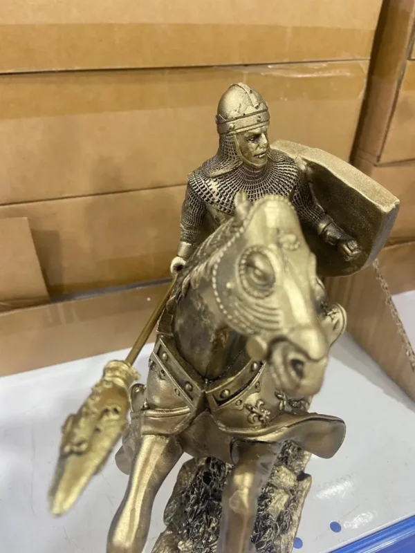 Estatua Cavaleiro Templário Medieval  Decoração