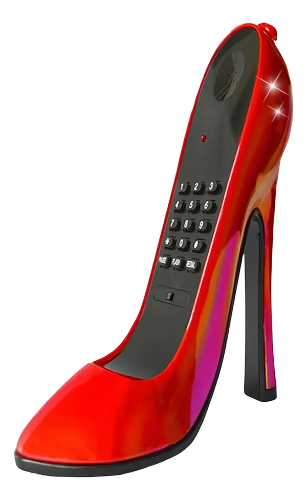 Telefone Com Fio Modelo Salto  Cor Vermelho