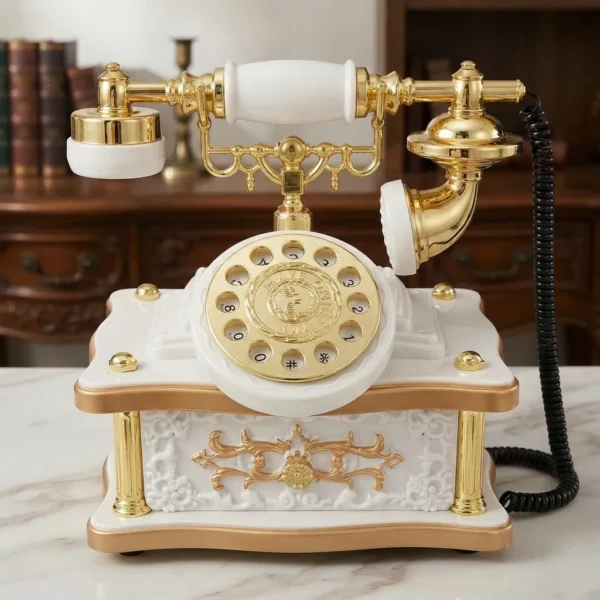 Telefone Retrô Decorativo Porta Joias Com 1 Toque Musical