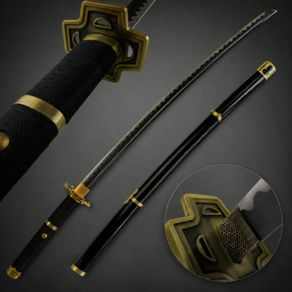 Katana Zoro Yubashiri Cosplay One Piece Preta