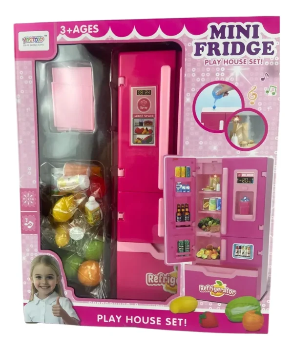 Mini Geladeira Mini Fridge Com Luz,som E Fumaça