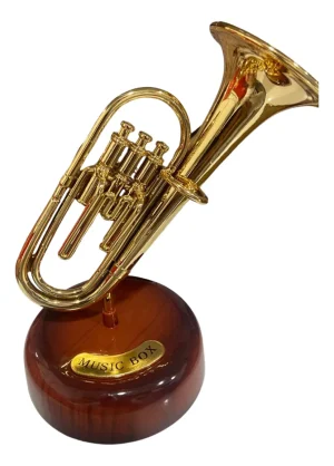 Trompete Decorativo Miniatura Dourado