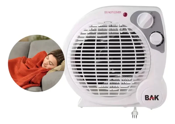 Aquecedor De Ar Elétrico Portátil 2 Em 1 Ventilação Inverno