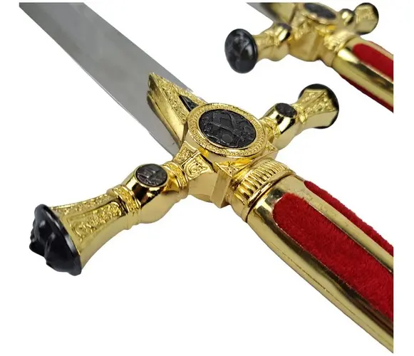 Maçonaria Brasão Com 2 Espadas E Suporte De Parede