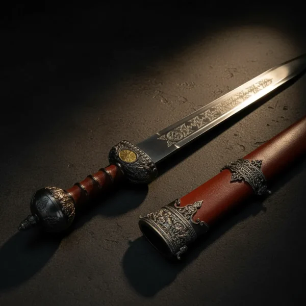 Espada Gladiador Romano Medieval 77cm Bordô