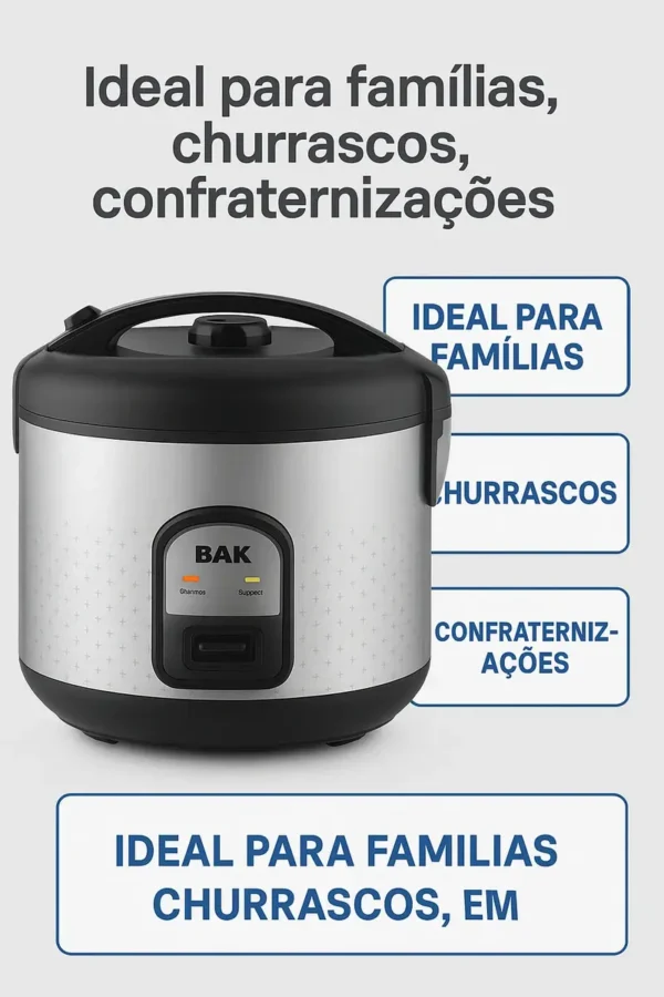 Panela De Arroz Elétrica Cozimento Rápido 700w 1,8 LT