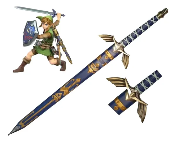 Espada Master Sword Zelda Decorativa Com Suporte