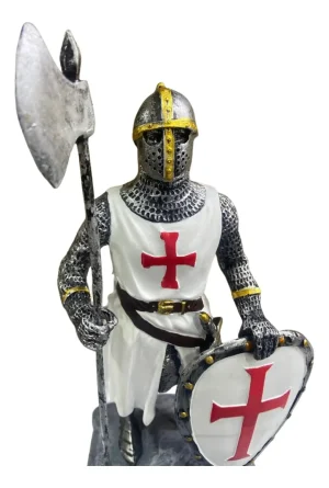 Cavaleiro Templario Guerreiro Medieval Resina