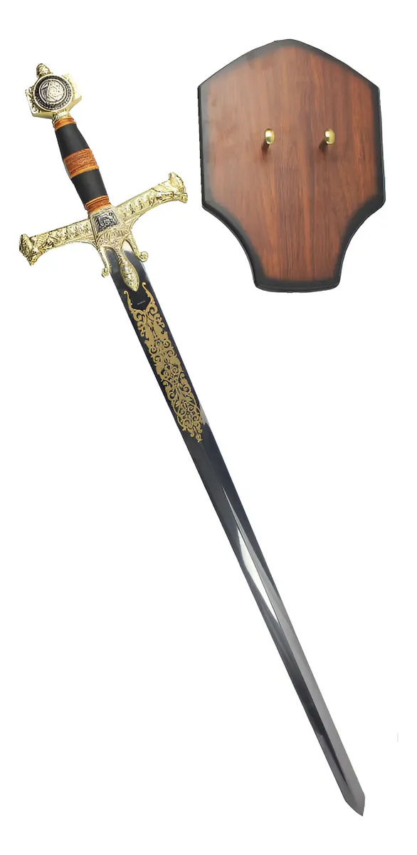 Espada Rei Davi Rei Salomão Preto Com Dourado
