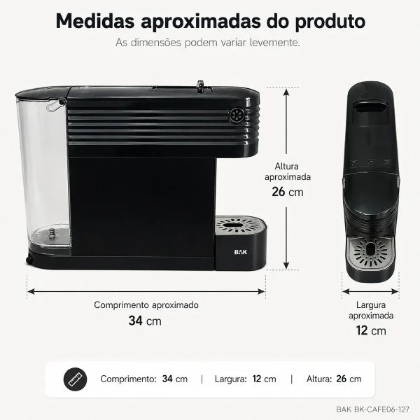 Cafeteira Elétrica Expresso de Cápsula 580ml 1400W