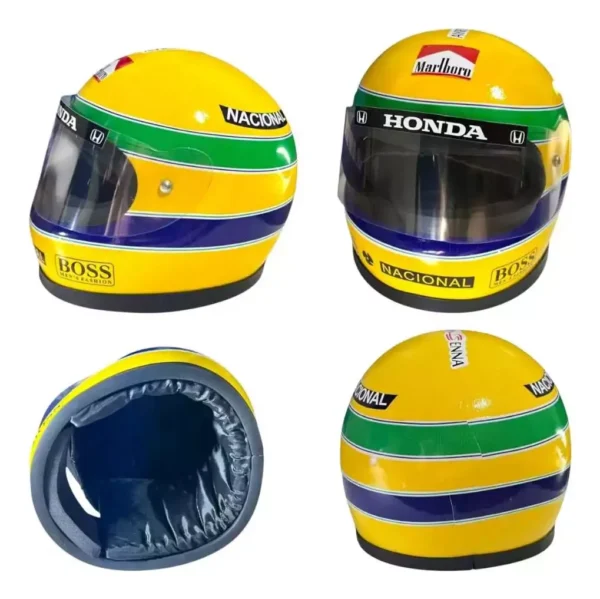 Miniatura Capacete F1 Ayrton  Senna - 13 Cm