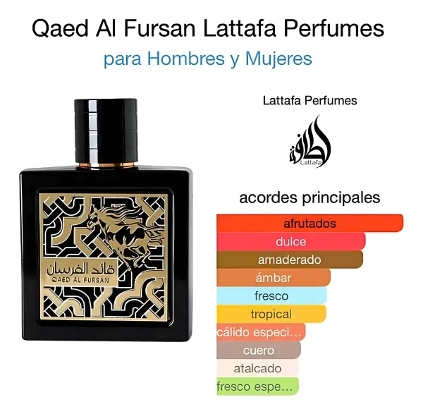 Perfume Lattafa Qaed Al Fursan Eau De Parfum - 90ml
