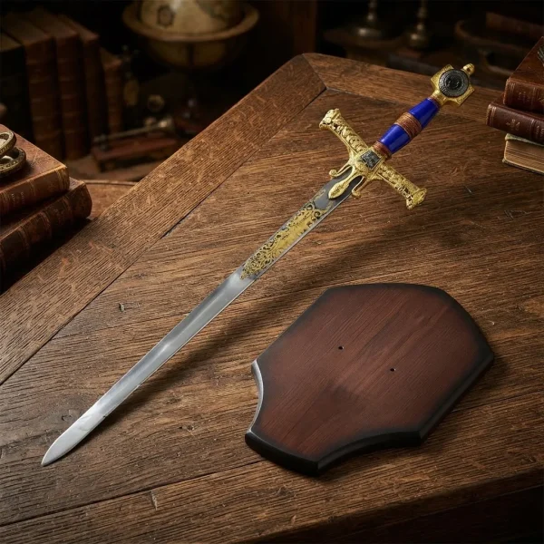 Espada Rei Davi  Rei Salomão Aço Com  Suporte