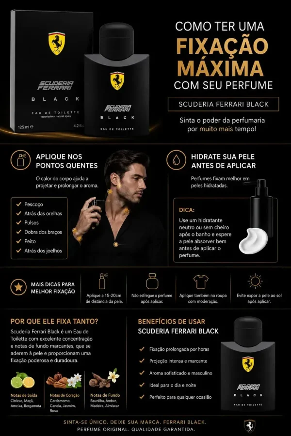Ferrari Scuderia Ferrari Black Eau de Toilette 125ml - Perfume Masculino
