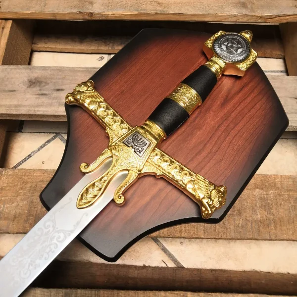 Espada Rei Davi Rei Salomão Preto Com Dourado