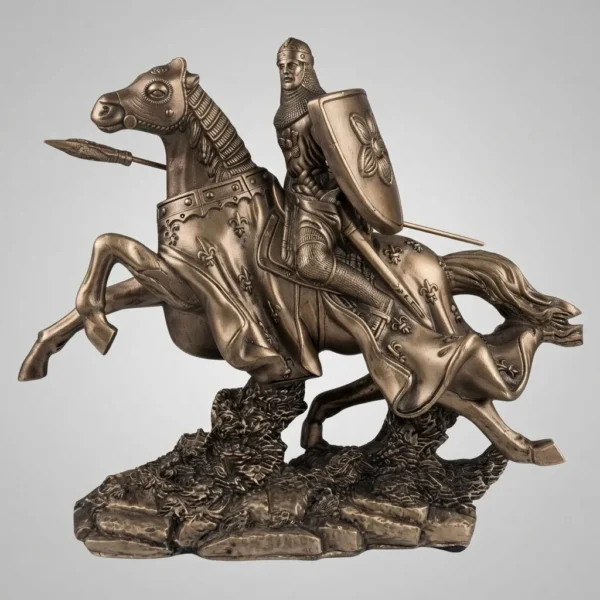 Estatua Cavaleiro Templário Medieval  Decoração