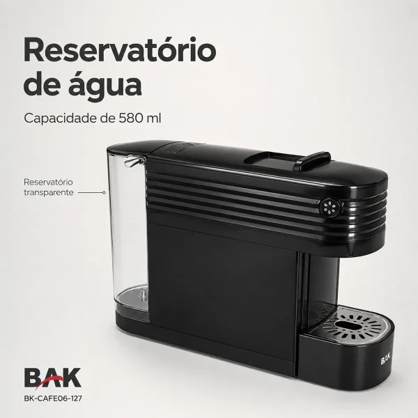 Cafeteira Elétrica Expresso de Cápsula 580ml 1400W