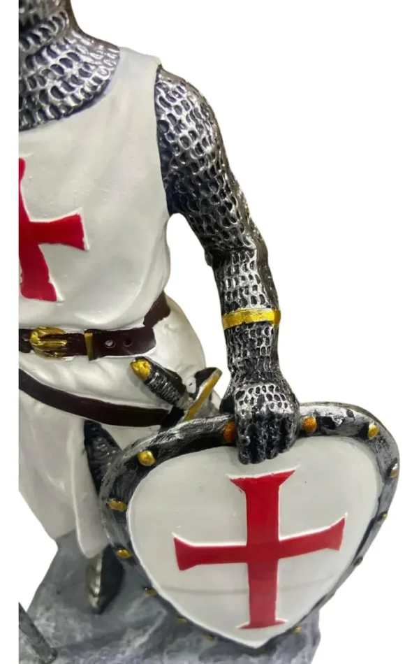 Cavaleiro Templario Guerreiro Medieval Resina