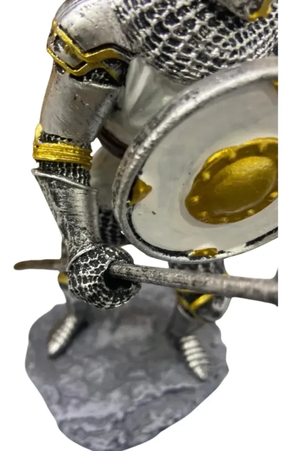 Estatueta Cavaleiro Templário Medieval Escudo