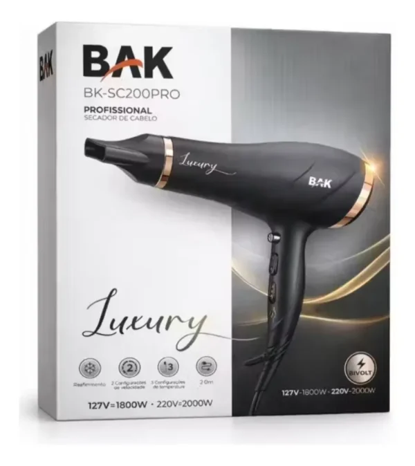Secador De Cabelo  Profissional 2000w Bivolt 110/220v