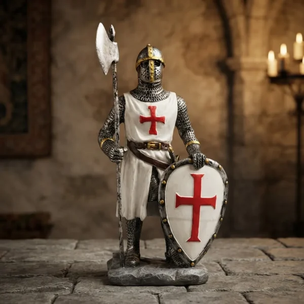 Cavaleiro Templario Guerreiro Medieval Resina
