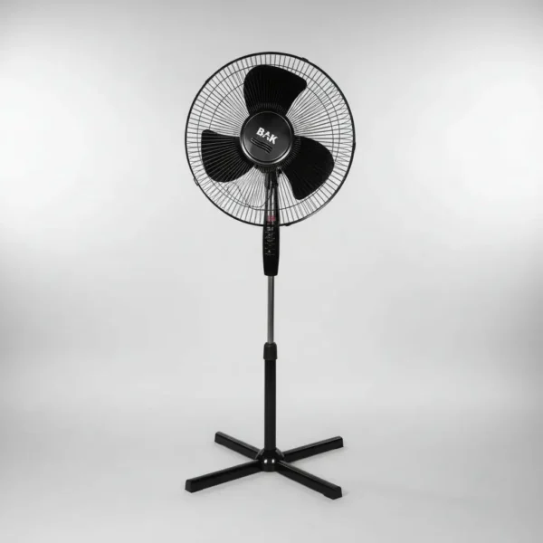 Ventilador Pedestal  3 Hélices Coluna Ajustavel 45w Preto