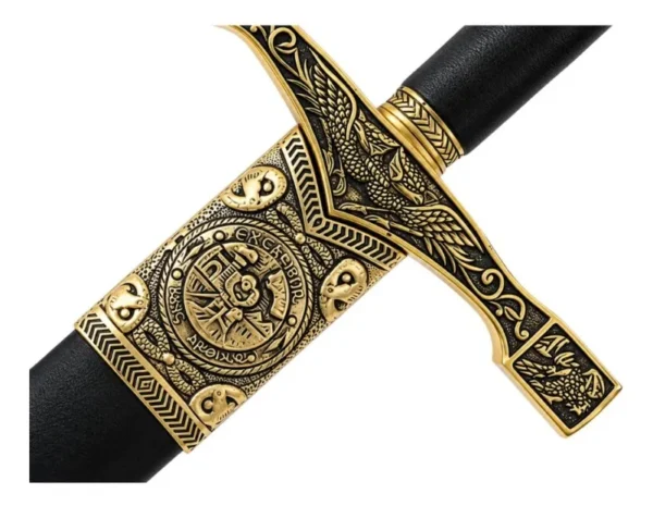 Espada Excalibur Rei Artur Dourada Com Bainha