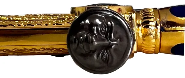Espada Medieval Maçônica Azul Com Suporte