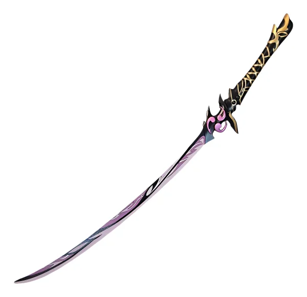 Katana Rosa Musou Isshin Raiden Shogun Genshin Impact Em Aço