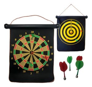 Jogo De Dardos Dupla Face Magnetico Tiro Ao Alvo Mira