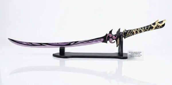 Katana Rosa Musou Isshin Raiden Shogun Genshin Impact Em Aço