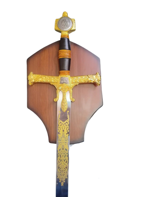 Espada Rei Davi Rei Salomão Preto Com Dourado