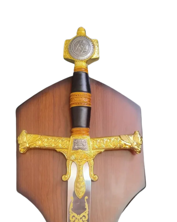 Espada Rei Davi Rei Salomão Preto Com Dourado