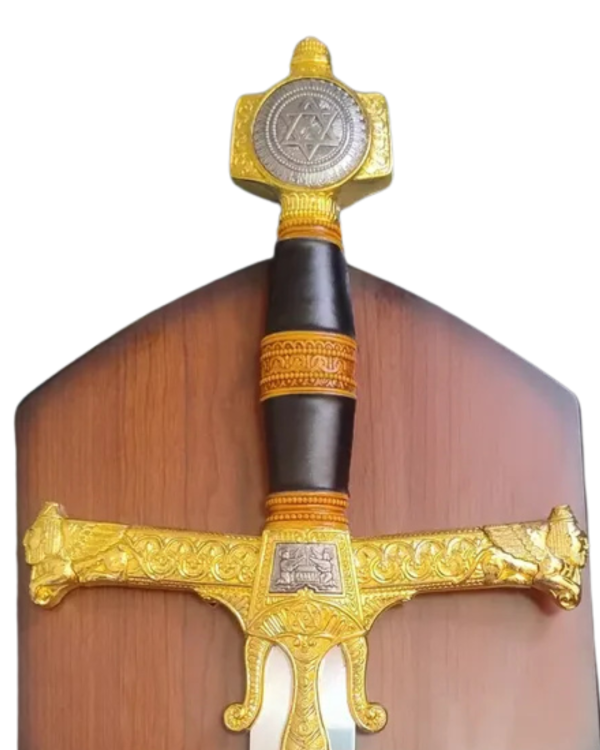Espada Rei Davi Rei Salomão Preto Com Dourado