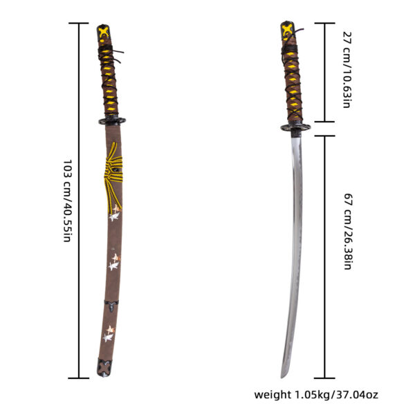 Katana Twin Wolf De Ghost Empunhadura Tradicional