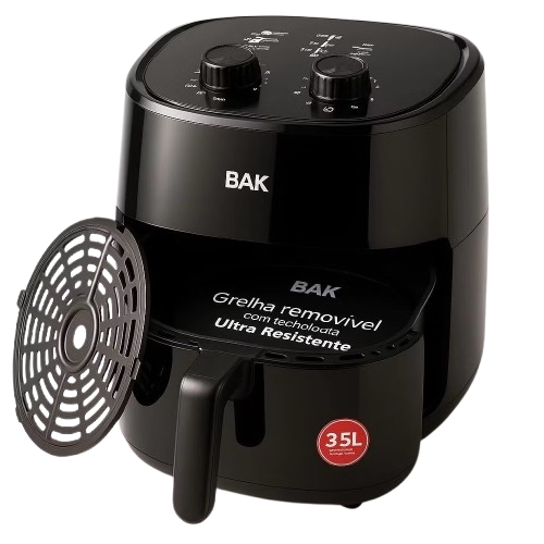 Air Fryer 3,5 Lt Fritadeira Eletrica Sem Óleo Cor Preta