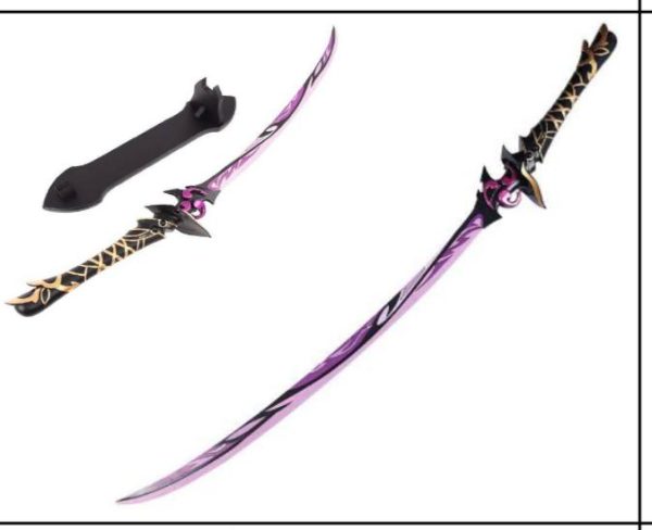 Katana Rosa Musou Isshin Raiden Shogun Genshin Impact Em Aço