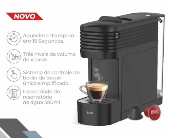 Cafeteira Elétrica Expresso de Cápsula 580ml 1400W